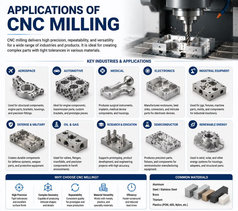 Applications du fraisage CNC 1