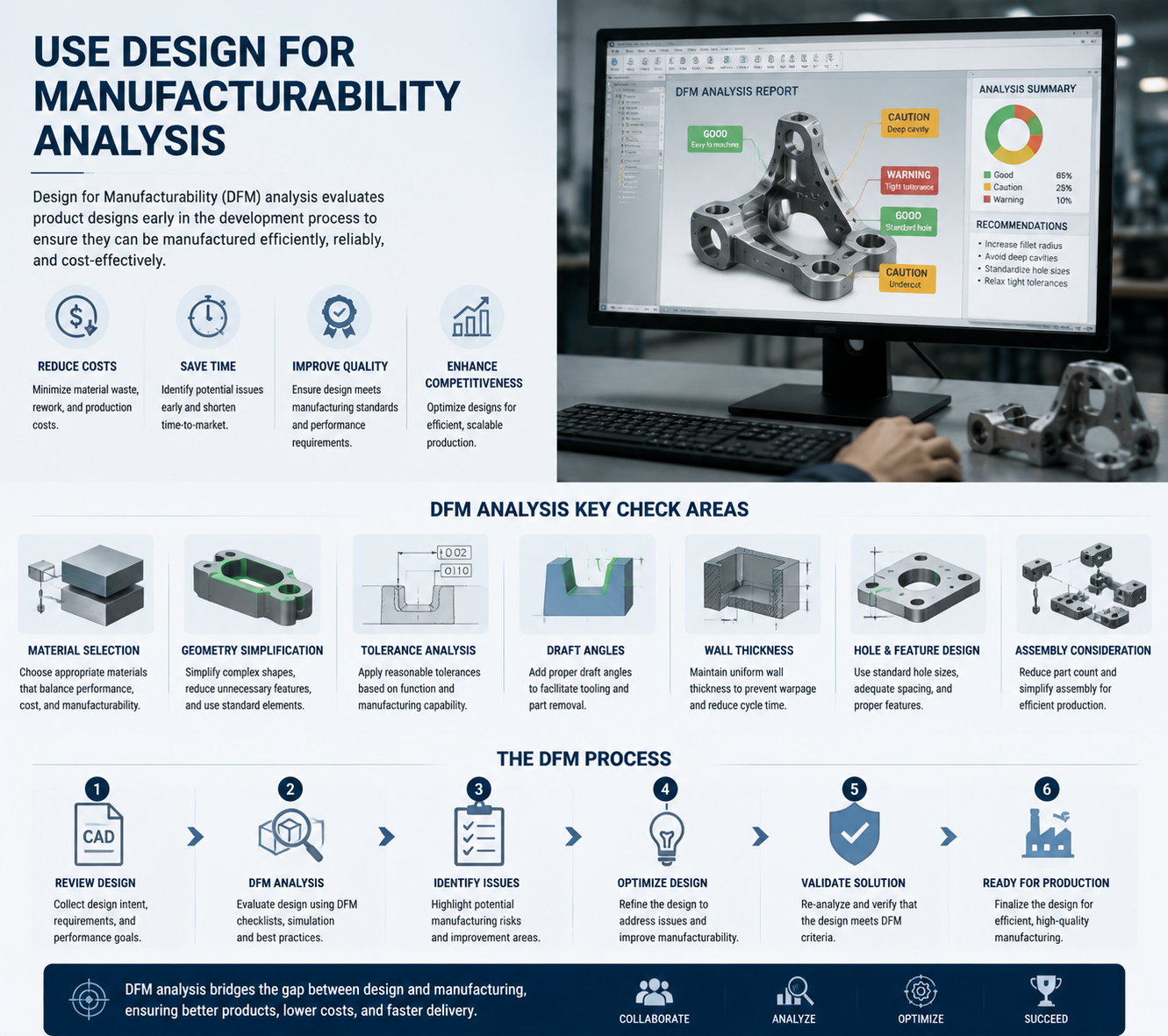 Utiliser l'analyse de conception pour la fabricabilité