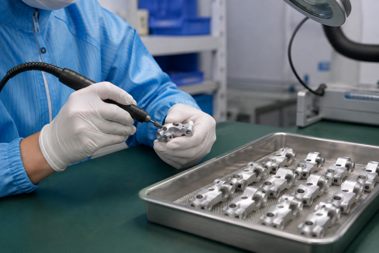 Spiegazione dettagliata dell'intero processo di post-trattamento per componenti e apparecchiature mediche.