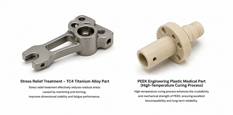 Heat treatment and stress relief processes for medical components