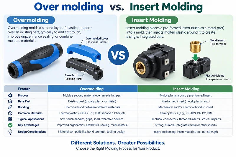 8. Over molding vs. Insert Molding