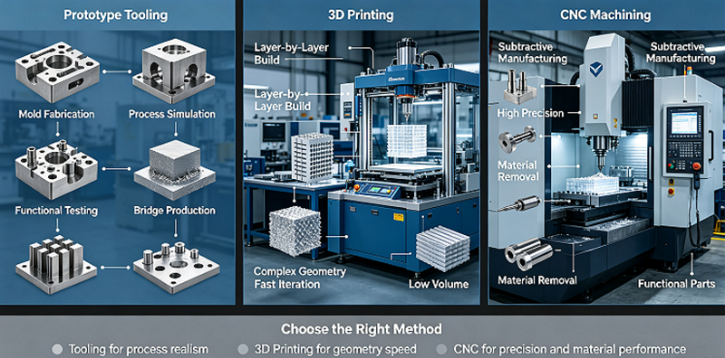 Comparison with Alternative Prototyping Methods 3D Printing and CNC Machining 1