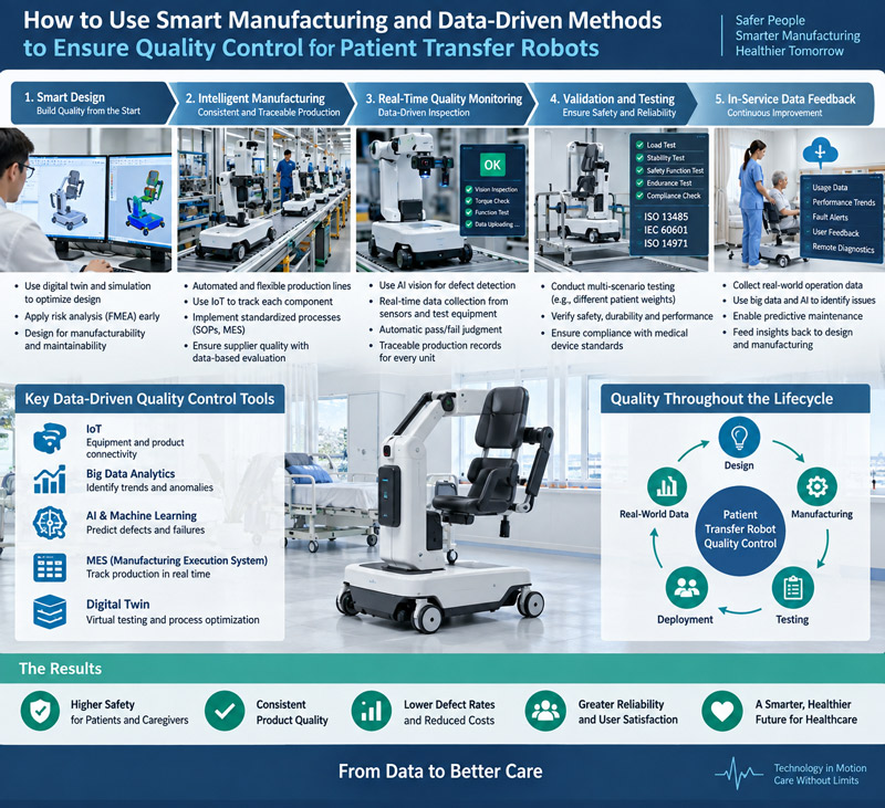 How to Use Smart Manufacturing and Data Driven Methods to Ensure Quality Control for Patient Transfer Robots
