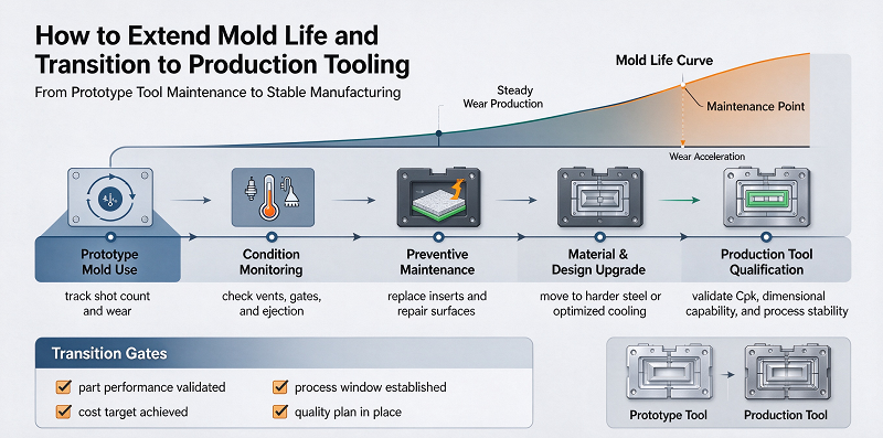 How to Extend Mold Life and Transition to Production Tooling